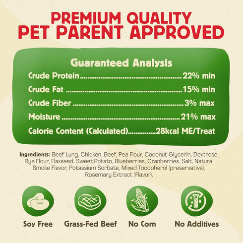 2 lb Chewmasters Beef Stix - Grass-Fed Beef Dog Treats, Soft Chewy Real Meat, Healthy Dog Treats for Training Rewards