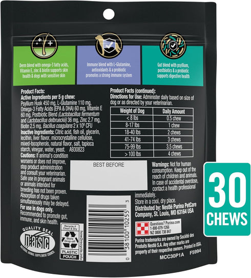 30 Purina Pro Plan Veterinary Supplements Multi Care Dog Supplements - ct. Pouch