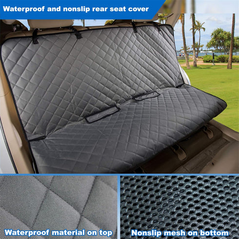 VIEWPETS Bench Car Seat Cover Protector - Waterproof, Heavy-Duty and Nonslip Pet Car Seat Cover for Dogs with Universal