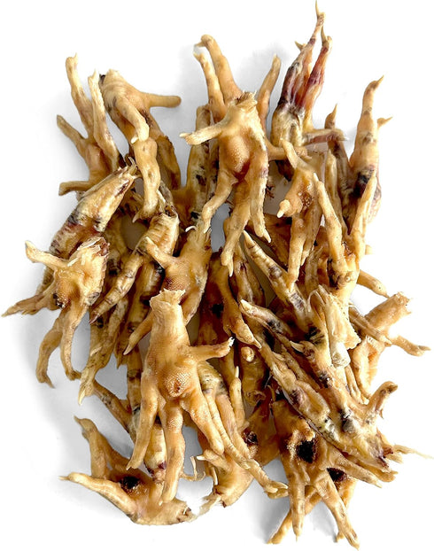Chicken Feet Dog Treats, Dehydrated, All Natural, Raised & Made in USA (60-Pack)