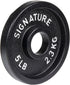 Signature Fitness Deep Dish 2-Inch Olympic Cast Iron Weight Plates - E-Coating for Durability