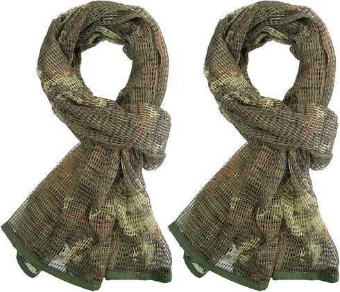 LOOGU Camouflage Netting | Tactical Mesh Net Camo Scarf for Wargame, Sports & Outdoor Activities