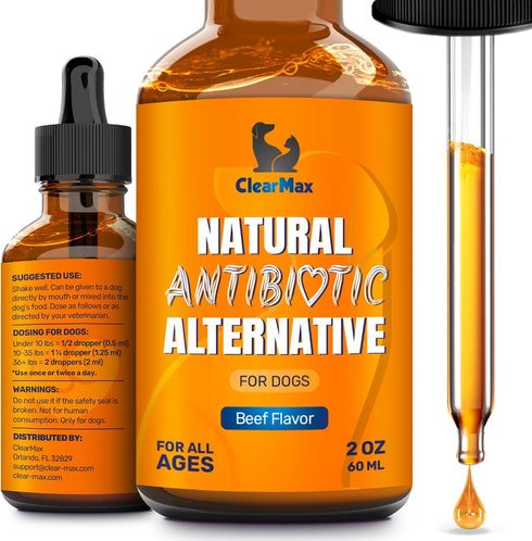 Antibiotic for Dogs, Natural Dog Antibiotics with Beef Flavor, Pet Antibiotic - 2 Oz