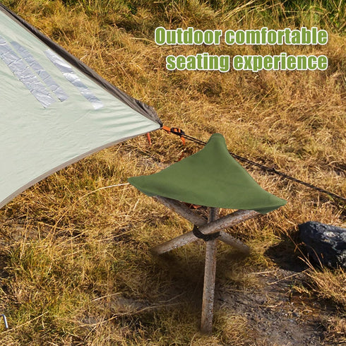 36.5cm Backpacking Mini Folding Camping Stool Cloth, Portable Waterproof Camp Chair Canvas for Lightweight Durable Wear