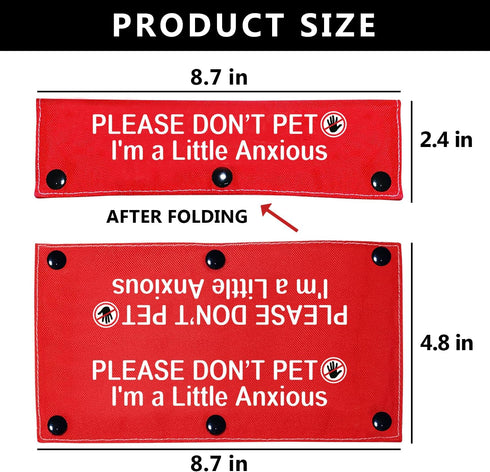 Please Don't Pet I'm a Little Anxious Dog Leash Sleeve Wrap, Accessory for Walking, Pet Birthday Gift for Dog Lovers