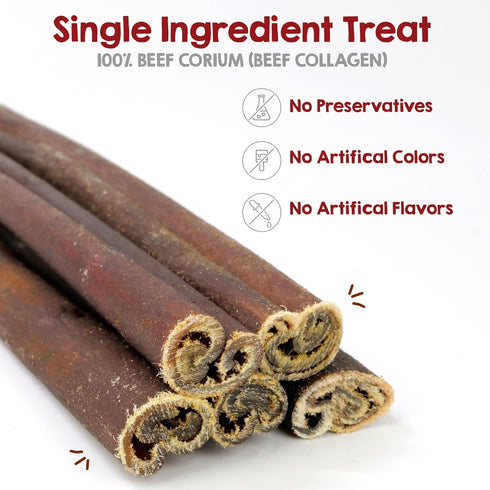 12 Inch 5 Riley's Beef Collagen Sticks for Dogs, Collagen Chews for Dogs, Bully Stick & Rawhide Alternative, Long