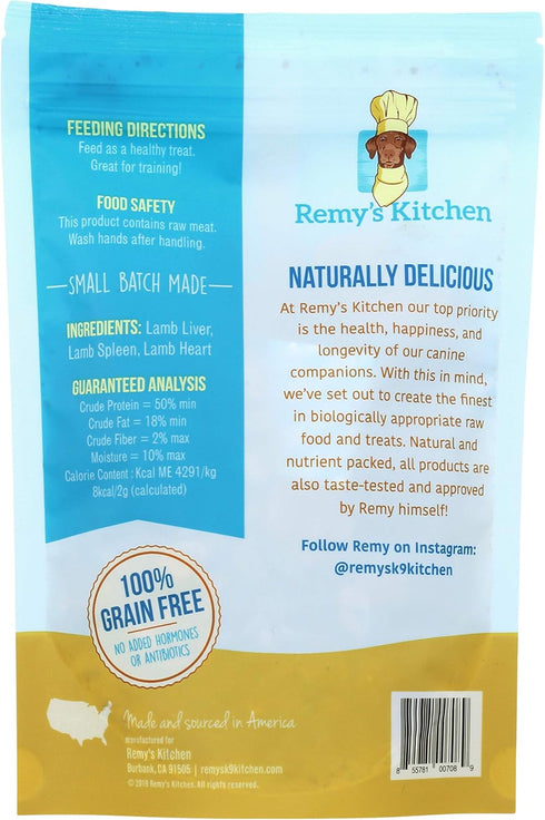 Lamb Meat Medley Freeze-Dried Treats for Dogs and Cats 3 oz USA Sourced Locally, All Natural Small Batch Made