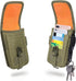 Tactical Molle Phone Pouch EDC Cellphone Holder with US Flag Patch & Molle Key Ring Organizer