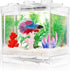 0.6 Gallon Small Betta Fish Tank Kit with LED Lighting, Stackable Beta Fish Bowl Accessories for Turtle Reptile Shrimp