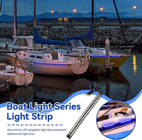 2Pack Boat Interior Lights, Waterproof Navigation Lights Marine LED Lights with Adhesive LED Strip Lights for Night
