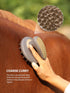 7 Set Harrison Howard Horse Grooming Kit, Piece Horse Brush with Curry Comb, Hoof Pick, Sweat Scraper & Bag Brown