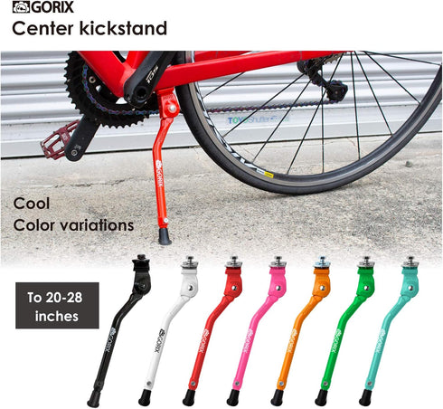 GORIX Bike Kickstand Side Road Mountain Bicycle Adjustable Portable (GX-KC22AAJ-Z)