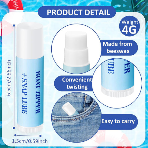 Backpacks BBTO Snap and Zip Wax Zipper Lubricant Stick Marine Lube for Boat Tents Drysuit Marine Wax for Boats