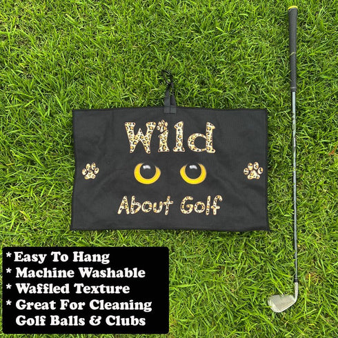 Par 3 Pack for Women, Microfiber Waffle Weave Golf Towel, Tee Bag with 4 Tees and Bling Ball Marker