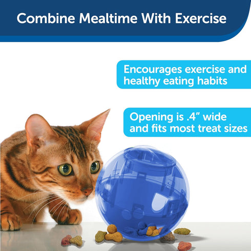 PetSafe SlimCat Interactive Feeder - Combines Play with Mealtime - Adjustable Portions - BPA-Free Plastic - Slow Feeder
