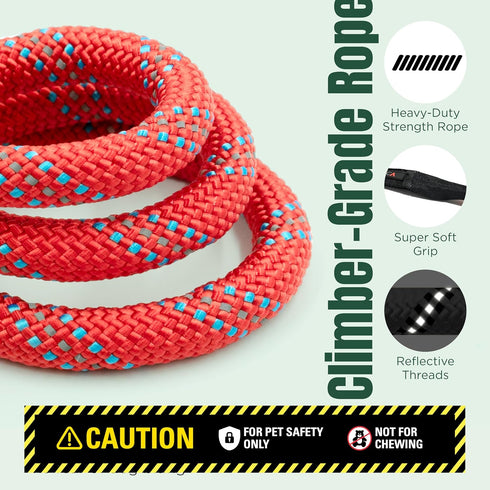 360 360) Dog Seat Belt for Car | Universal Pet Car Seatbelt with Reflective Climbing Rope, Aviation Aluminum Carabiner