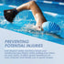 Sunlite Sports High-Density EVA-Foam Dumbbell Set for Water Aerobics, Aqua Therapy, Pool Fitness – Includes Swim Gloves