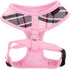 Puppia Junior Over-The-Head Dog Harness, Medium, Pink, Checkered Pattern, No Choke No Pull Adjustable