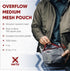Vertx Overflow Pouches, Mesh Zipper Pouch for Tactical Gear and Backpack Accessories
