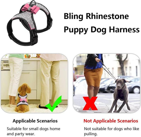 Beirui Soft Fleece Padded Dog Harness for Small Medium Dogs, Pink, Reflective Safety Vest