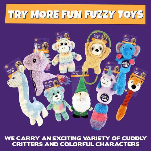 Pet Factory Logical Pet Patchwork Squeaky Plush Dog Toy, Randomly Selected - Bear or Elephant