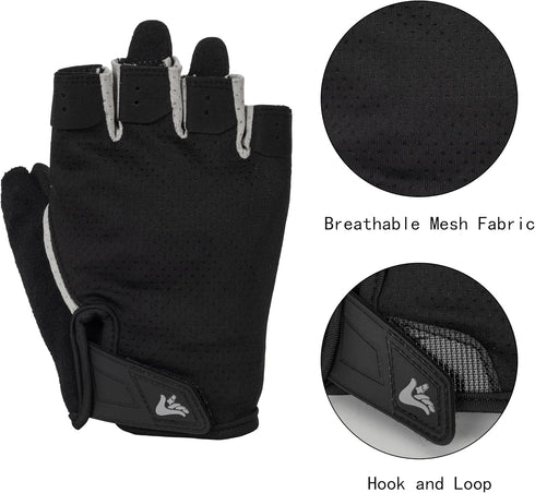 KorhLeoh Workout Gloves for Men Women, Anti Slip Breathable Weight Lifting Gloves for Gym Exercise, Cycling, Fitness