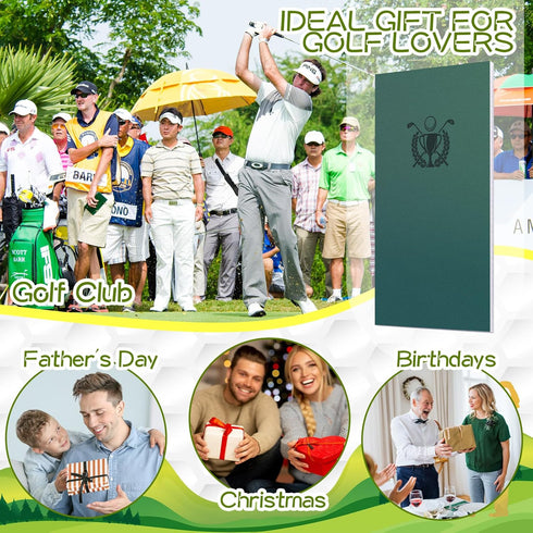 Yexiya Waterproof Golf Scorecard Book with Pencil, All Weather Golf Notebook, Pocket Golf Score Book for Men
