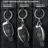 TISUR Titanium Round Carabiner Clip, Spring Hook Key Ring, Small Keychain Carabiner with D-Ring for Keys