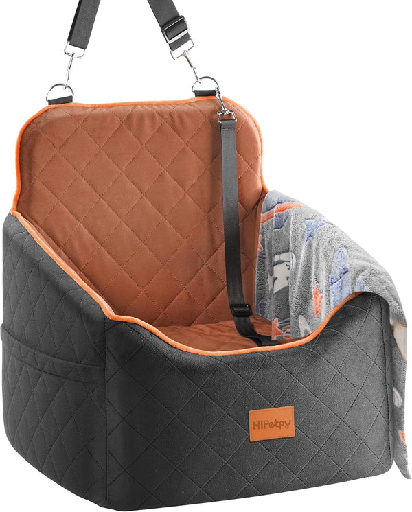 Dog Car Seat for Small Dog with Washable Mat, Memory Foam Booster