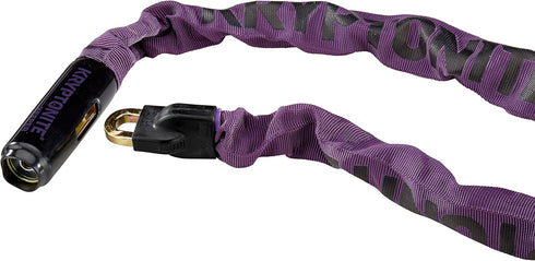 Kryptonite Keeper 785 Bike Chain Lock, 2.8 Feet Long Heavy Duty Anti-Theft Lock with Keys for Bike, Purple