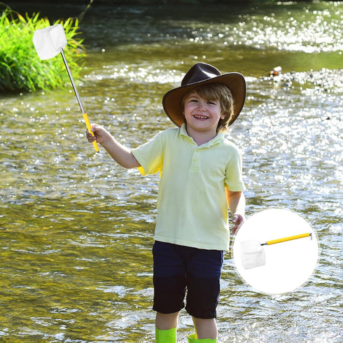 Skimming DOITOOL Retractable Shrimp Net Fish Tank Net with Fine Mesh Telescopic Handle for Catching Shrimp and Fish