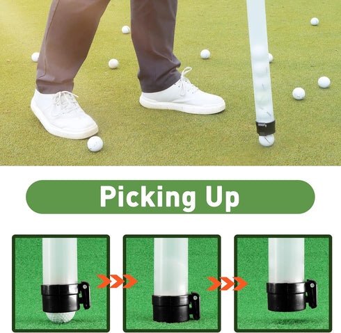 Golf Ball Retriever, Professional Picker Shag Tube for Golf Balls, 35.4 Inch Plastic Release Collector Tool