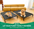 Elevated Dog Bed Raised Outdoor Cot for Large Dogs, Washable Breathable Mesh, Anti-Slip Feet, Indoor Pet Bed, Black,