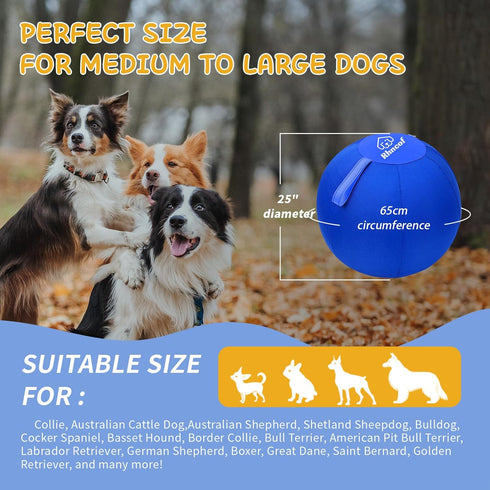 Rhncof 25 Herding Ball for Dogs/Horse: Herding Ball for Australian Shepherd, Outdoor Interactive Play Balls Large