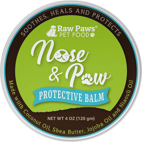 Raw Paws Nose & Paw Balm - Value Size - (4-Ounce) - Dog Nose Balm & Cat Nose Relief for Dogs & Cats