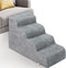 Dog Stairs for Small Dogs, 4 Steps High Density Foam Ramp, Extra Wide Non-Slip Bottom for High Beds, Couch, and Sofa,
