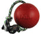 Jolly Pets Romp-n-Roll Dog Toy, 8 Inches/Large, Rope and Ball, Red (608 RD)