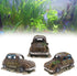 Create Idea Aquarium Fish Tank Decor, Resin Imitation Accident Car Landscape Ornament, Brown