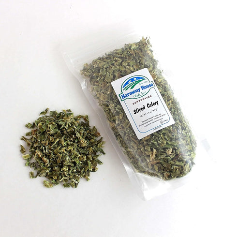 (1.5 oz, Harmony House Dehydrated Celery, Crosscut Dried Vegetables For Cooking, Camping, Emergency Supply and More Zip