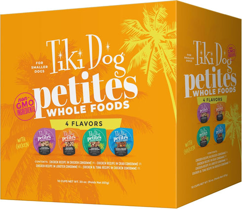 Tiki Dog Whole Foods Cups Variety Pack Wet Dog Food, 3 Ounce, 10 Pack