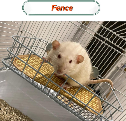 JSLZF Hammock Rat Bed, Cage Platform Accessories, Metal Ferret with Mat, Chew Proof Hanging Squirrel Ledge, Small