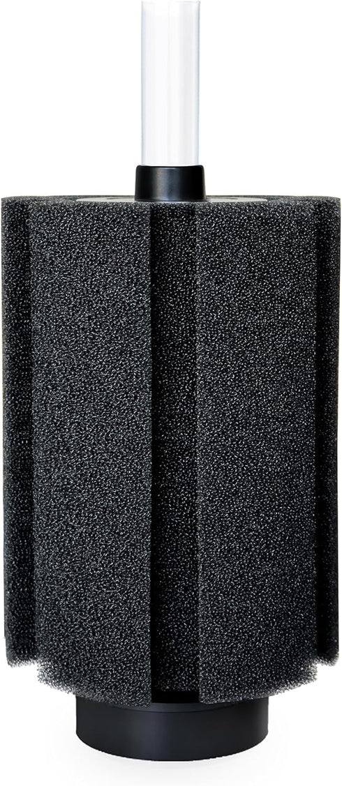 Large Sponge Filter 80-90 Gal with Air Stone and Bio Ceramic Media, Quiet Filter for Fry, Betta, Shrimp