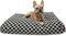 Black Bamboo Medium Rectangle Indoor Outdoor Pet Dog Bed with Removable Washable Cover by Majestic Pet Products