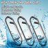 50-Pack Alwonder Fishing Power Speed Clips, High Strength Stainless Steel Speed Clip for Fishing Lure Quick Change