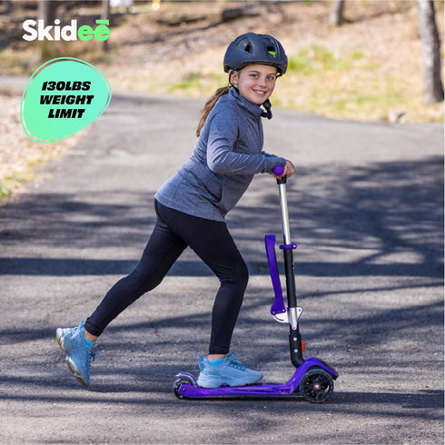 Kick Scooters for Kids Ages 3-5 - Adjustable Height Foldable Scooter with LED Light Wheels and Rear Brake