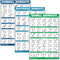 QUICKFIT 3 Pack Workout Charts, Dumbbell Workouts, Bodyweight Exercises, Barbell Routine Posters, Laminated, 18" x 24"