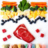 Labriciyon Realistic Food Dog Squeaky, Steak Plush Dog Toy, Stuffed Puppy Chew Toy with Squeaker, Soft Food Shape Pet