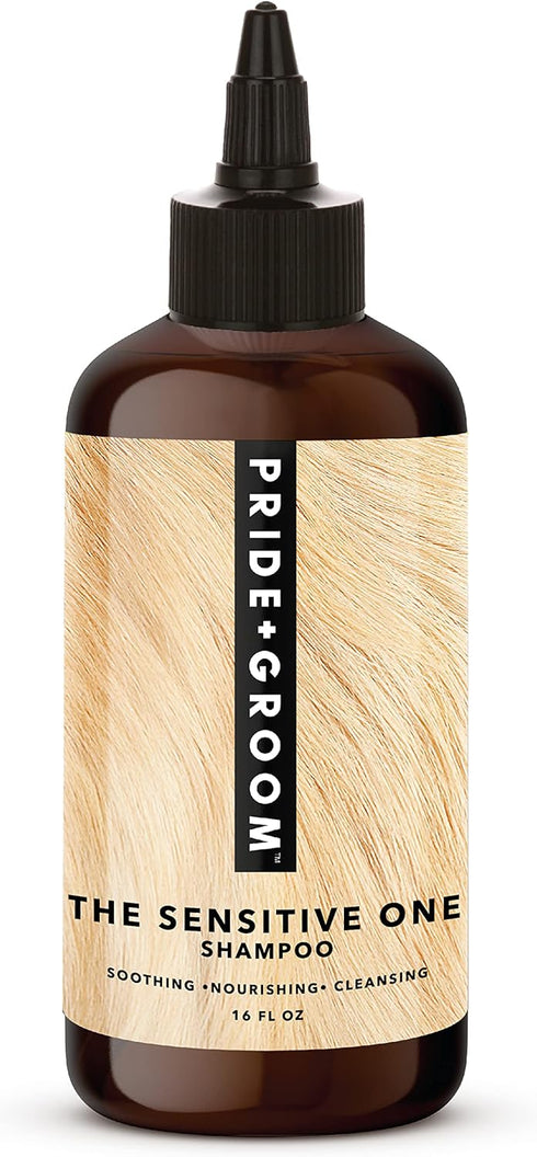 Pride and Groom The Sensitive One Dog Shampoo, All Natural Blend for Puppies & Dogs with Sensitive Skin, 16oz