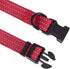 Mile High Life Dog Collar, Nylon Reflective Dog Collars, Light Weight Puppy Collars, Solid Red for Medium Dogs