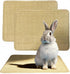 2-Pack Rabbit Scratching Pad with Non-Slip Grip, Natural Sisal Bunny Scratch Mat